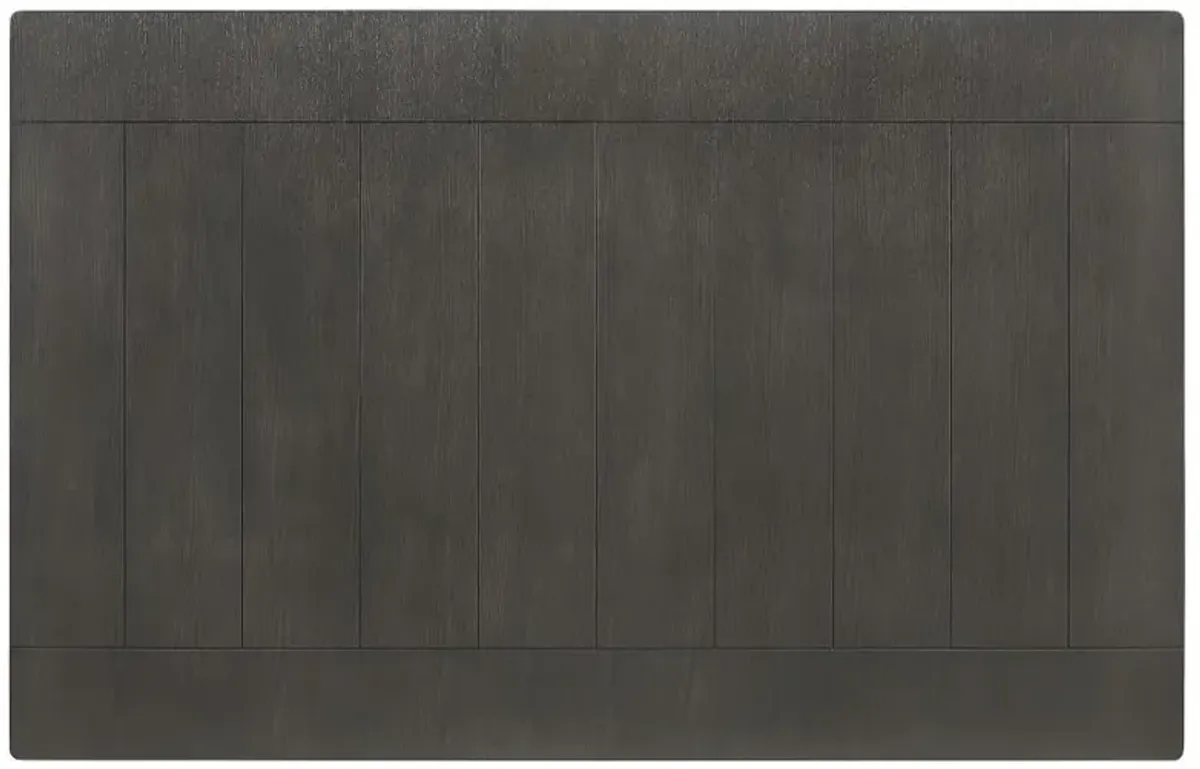 Dalila Rectangular Plank Top Dining Table Dark Grey