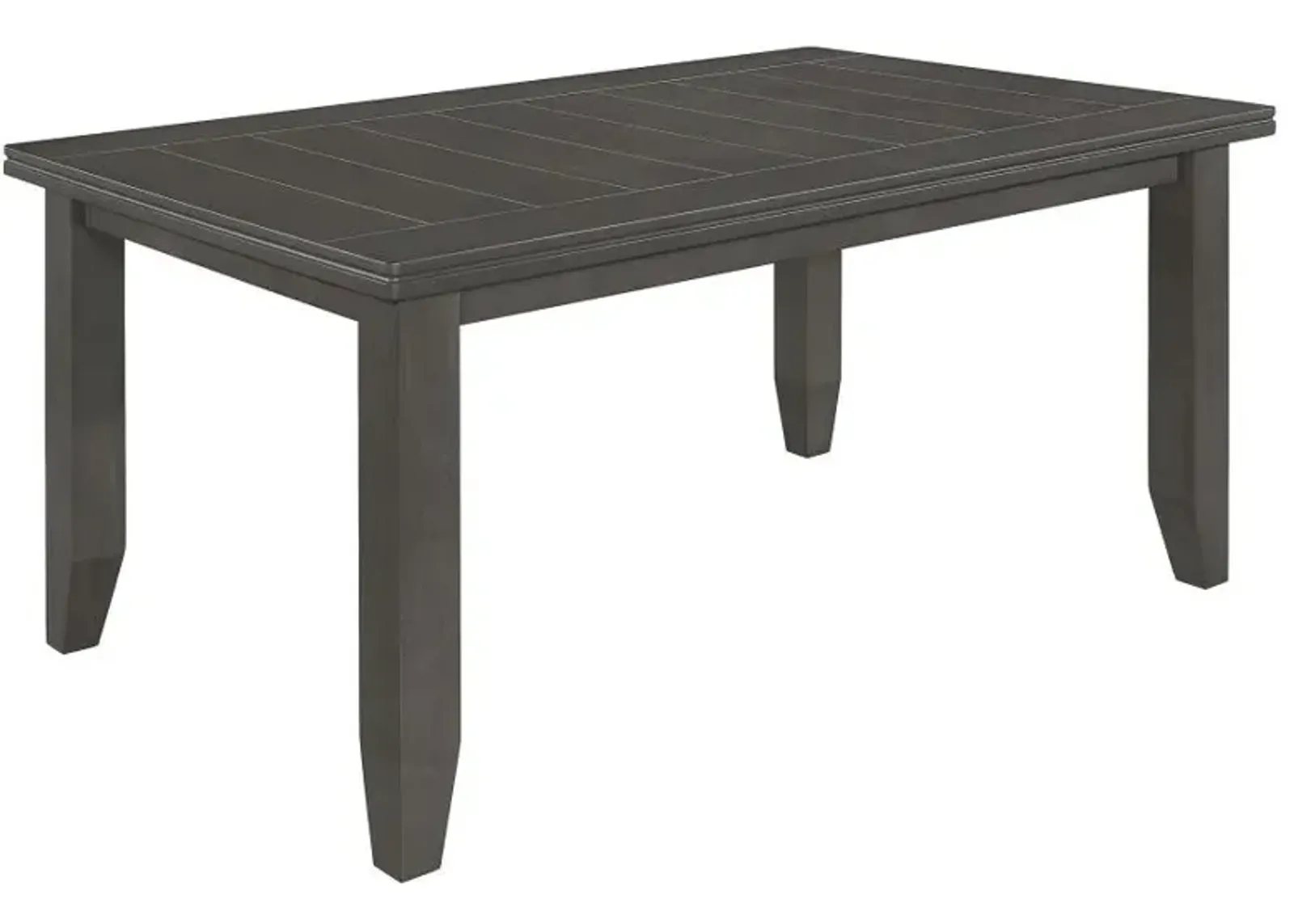 Dalila Rectangular Plank Top Dining Table Dark Grey