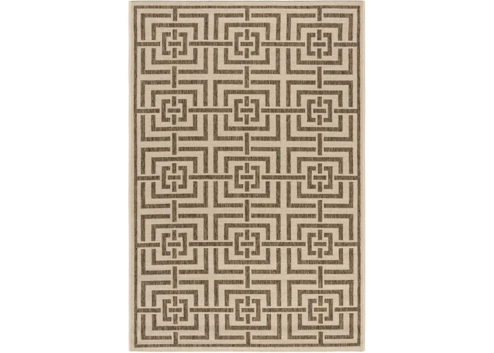 LINDEN 128 Collection LND128C-4 Cream / Beige 4' X 6'