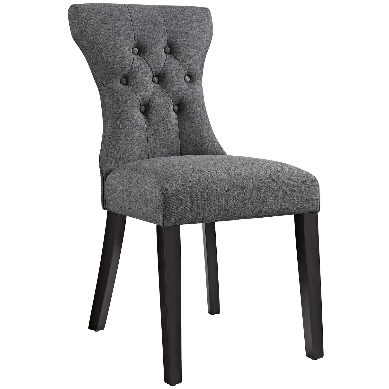 Silhouette Dining Side Chairs Upholstered Fabric Set of 2