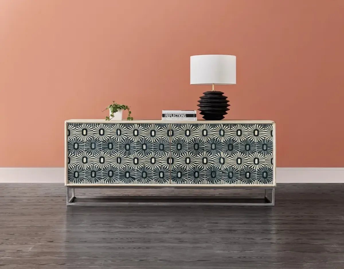 Melange Whitmore Four Door Credenza