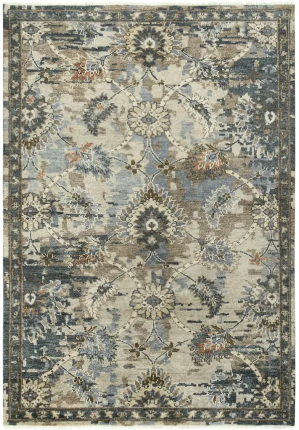 Ashton Beige  Hand Spun Wool/Tencel 2' x 3'  Rectangle Rug