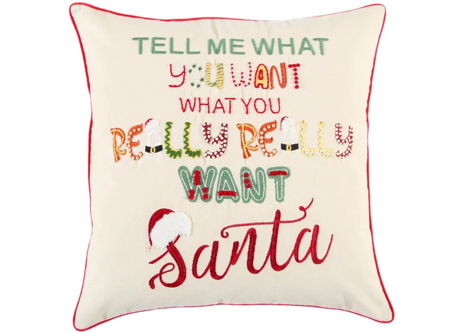 HOLIDAY 2021 Sentiment Green Pillow