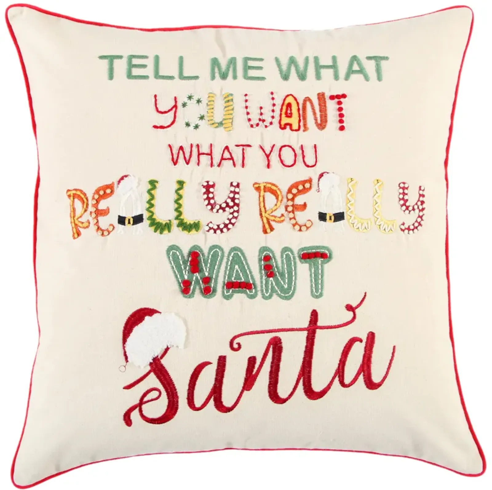 HOLIDAY 2021 Sentiment Green Pillow