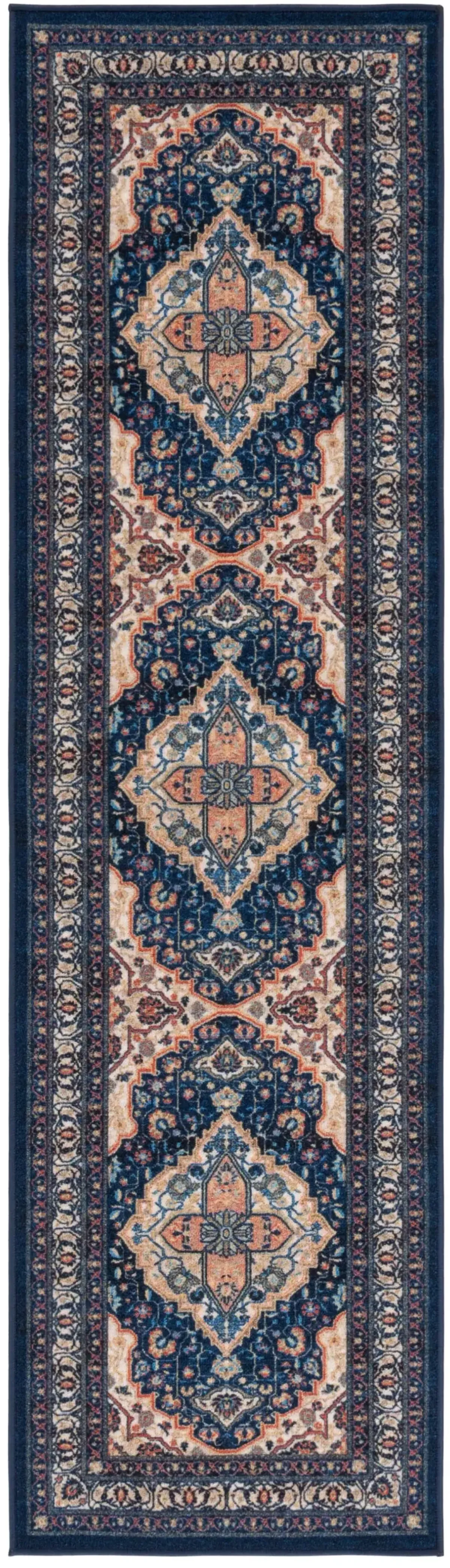 JOURNEY 105 NAVY  2'-2' x 8' Runner Rug