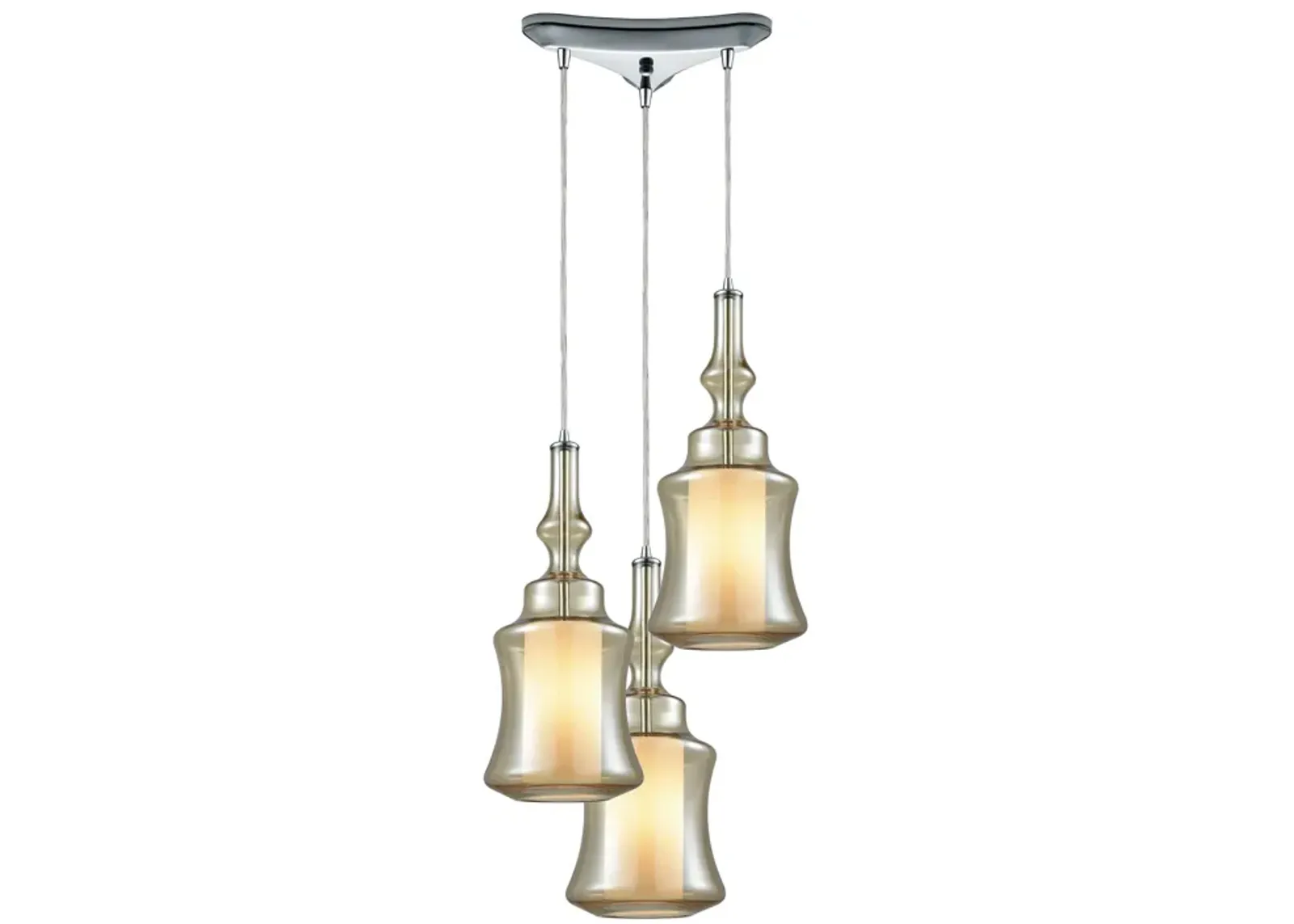 Alora 10" Wide 3-Light Mini Pendant - Polished Chrome