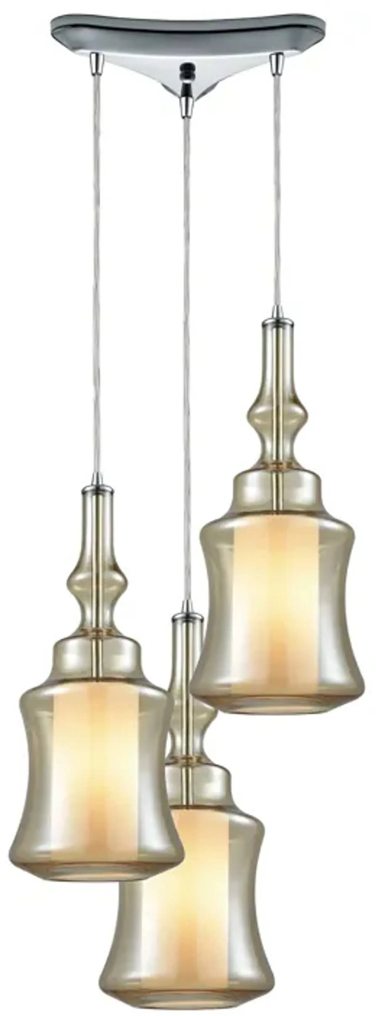 Alora 10" Wide 3-Light Mini Pendant - Polished Chrome