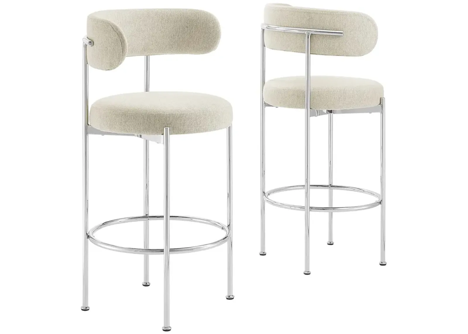 Albie Fabric Bar Stools - Set of 2