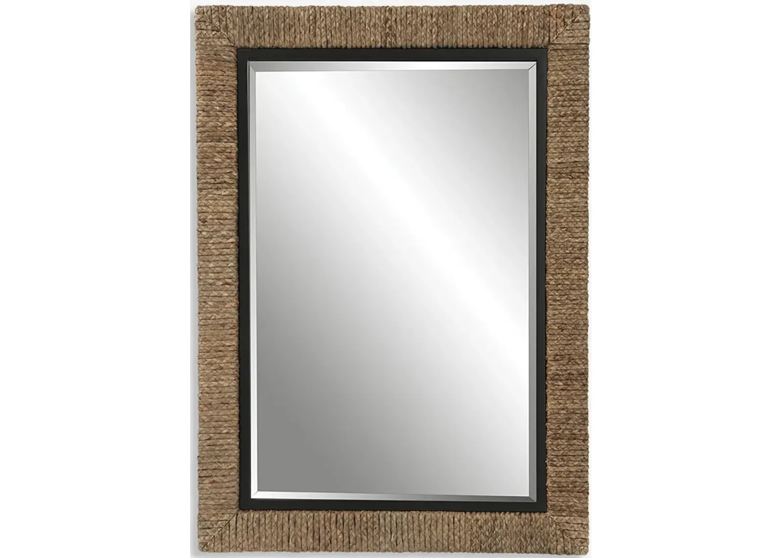 Island Braided Straw Mirror