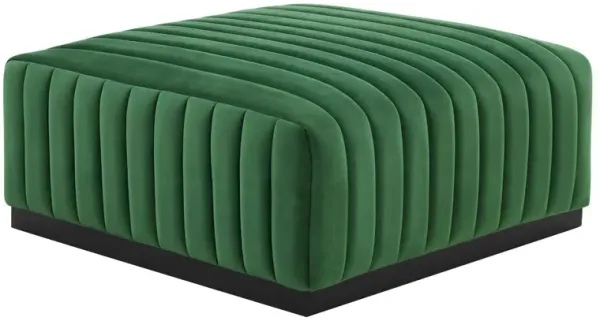 Conjure Channel Tufted Performance Velvet Ottoman