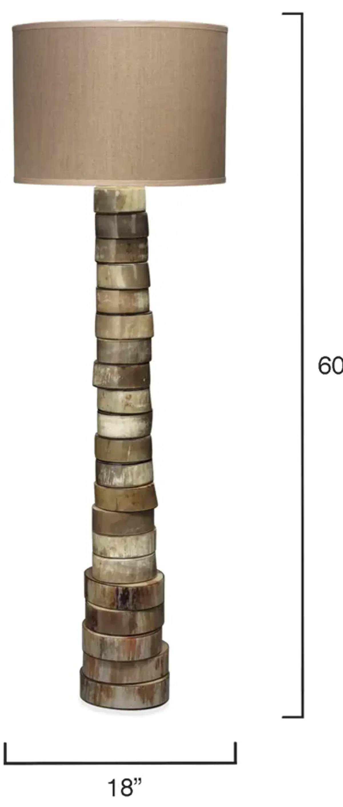 Stacked Horn Floor Lamp