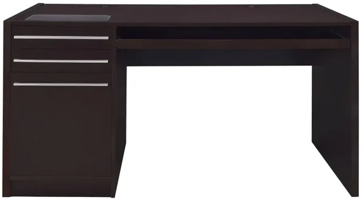 Halston 3-drawer Connect-it Office Desk Cappuccino