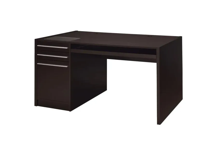 Halston 3-drawer Connect-it Office Desk Cappuccino