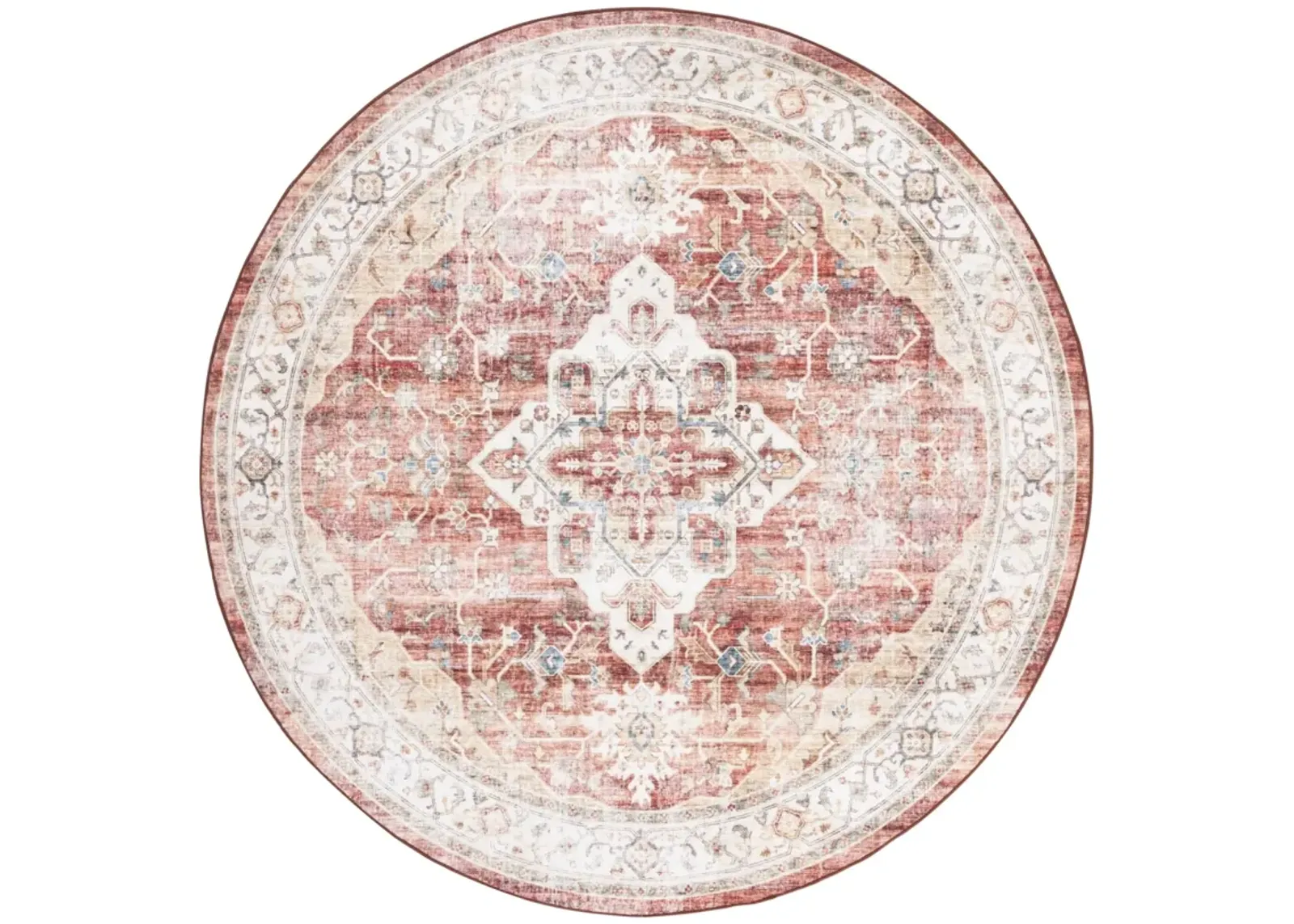 SANTA MONICA 556 RUST  6' x 6' Round Round Rug