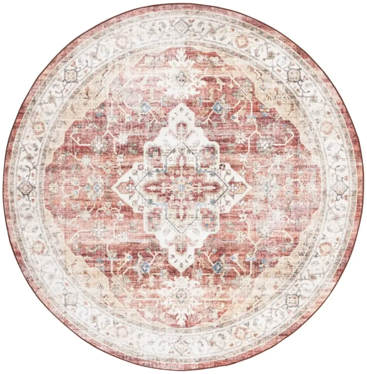 SANTA MONICA 556 RUST  6' x 6' Round Round Rug