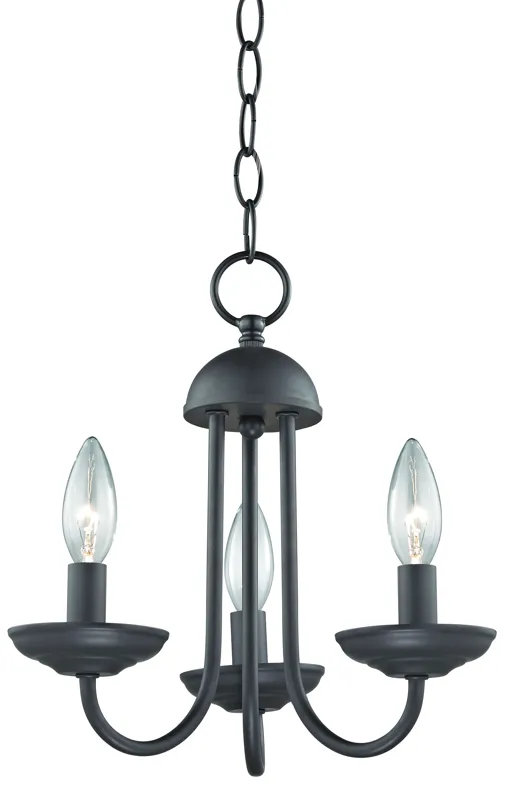 Williamsport 12" Wide 3-Light Chandelier - Oil Rubbed Bronze