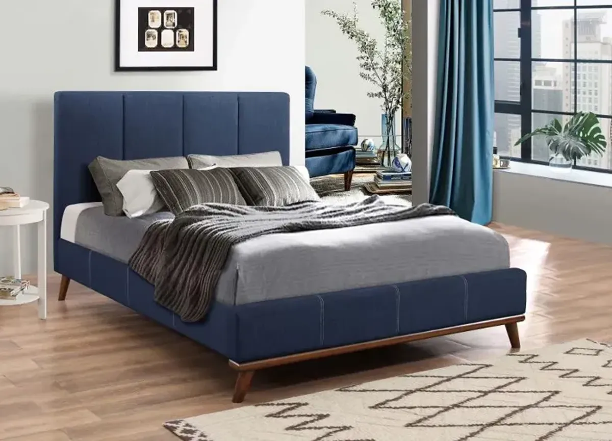 Adalynn Eastern King Upholstered Bed Blue