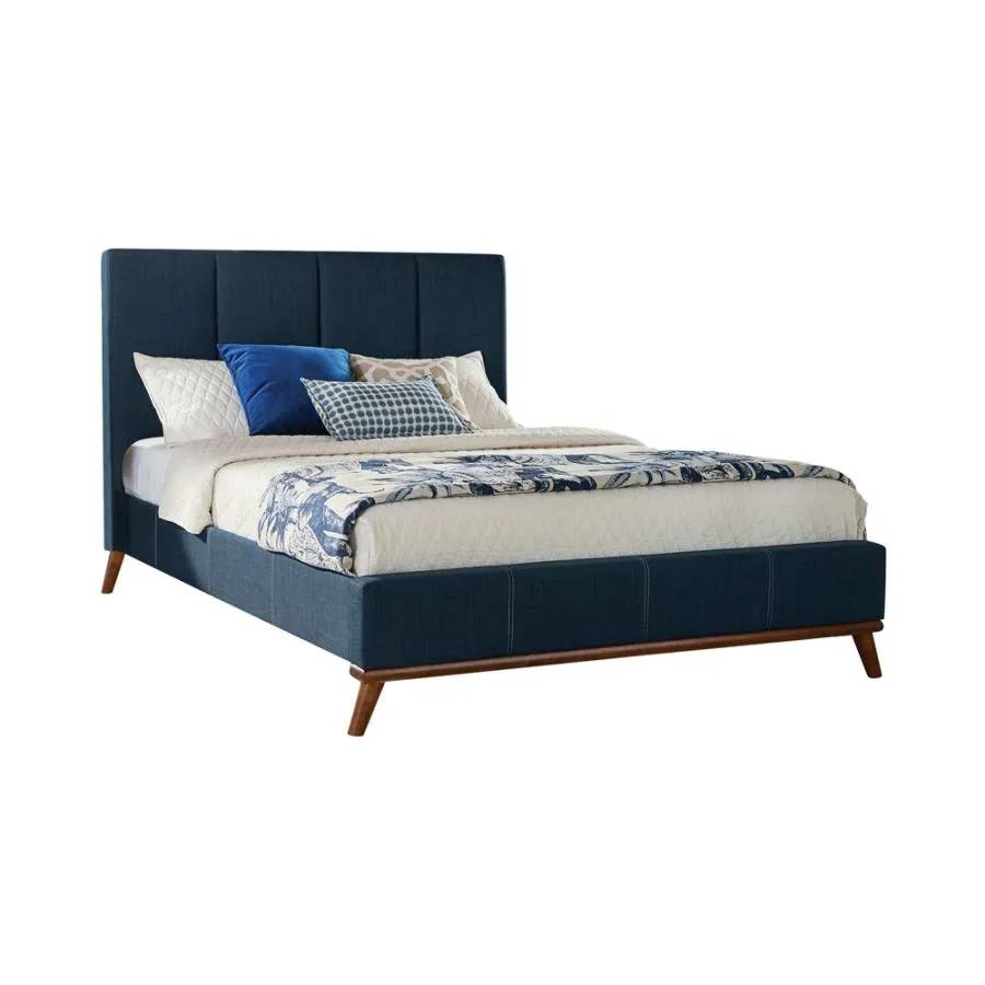 Adalynn Eastern King Upholstered Bed Blue