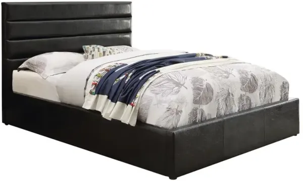 Riverbend Eastern King Upholstered Storage Bed Black