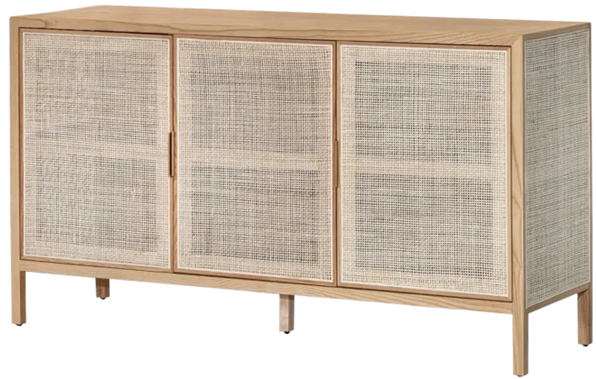 Rattan 3 Door Sideboard - Natural