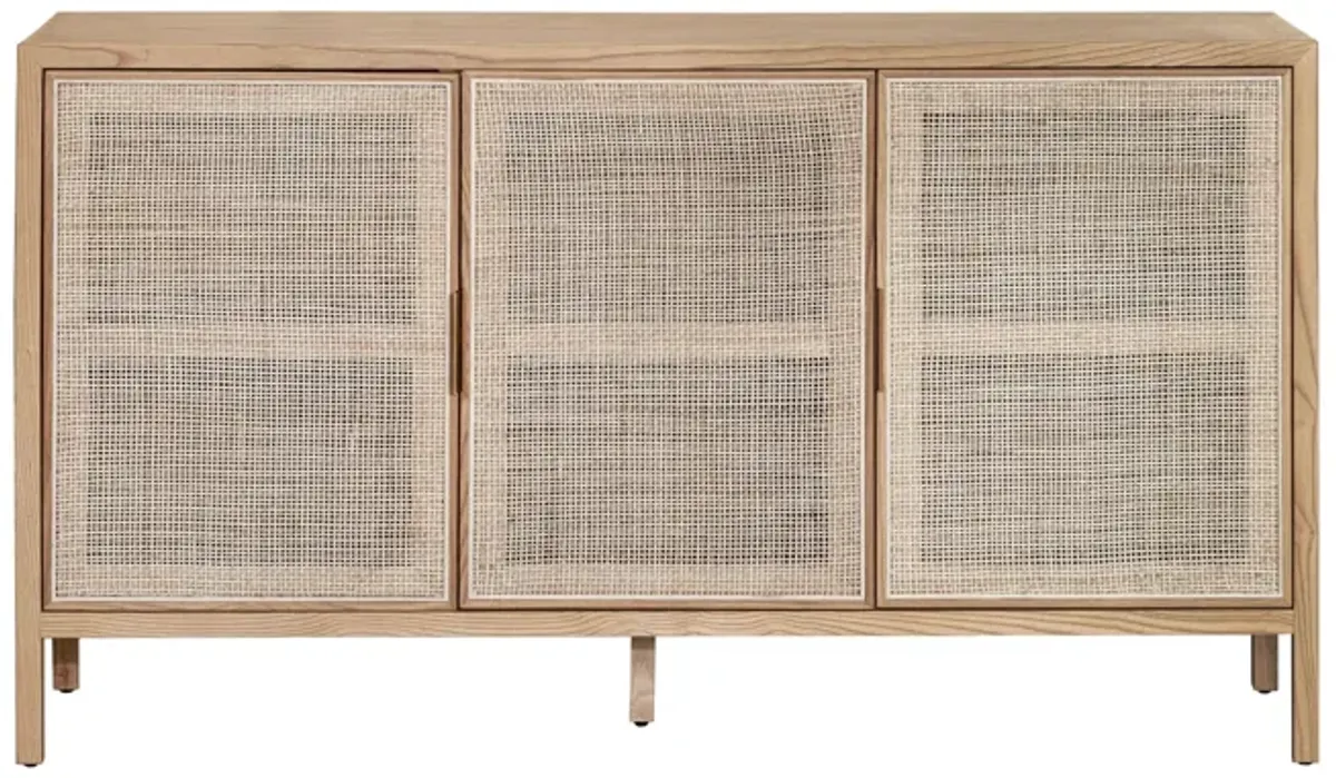 Rattan 3 Door Sideboard - Natural