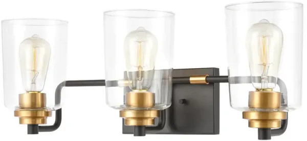 Robins 23" Wide 3-Light Vanity Light - Matte Black