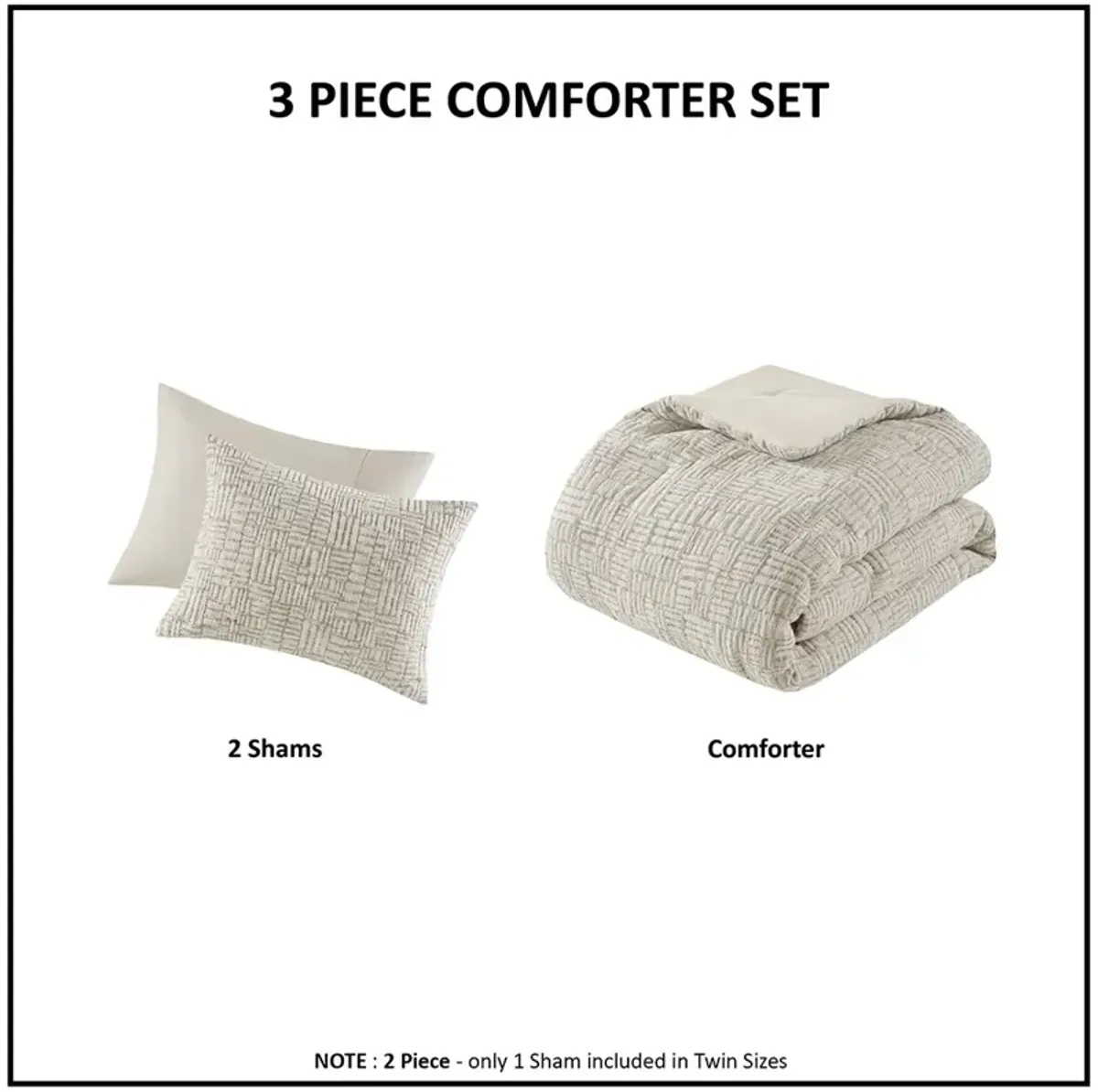 Oversized Cotton Matelasse Comforter Set