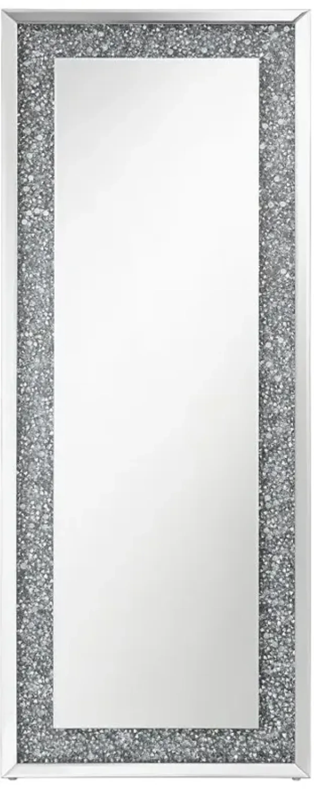 Valerie Crystal Inlay Rectangle Floor Mirror