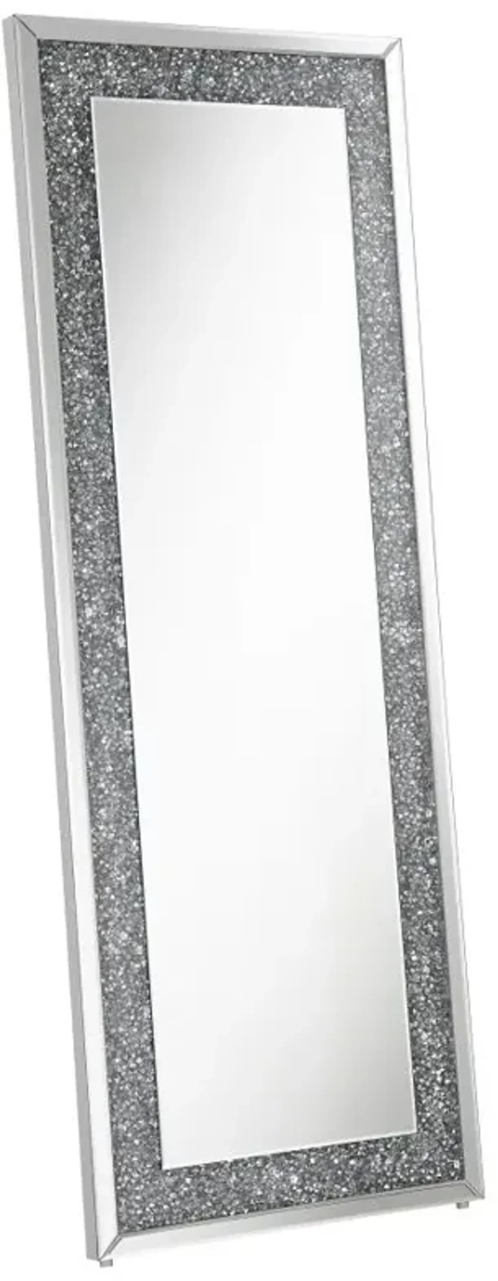 Valerie Crystal Inlay Rectangle Floor Mirror