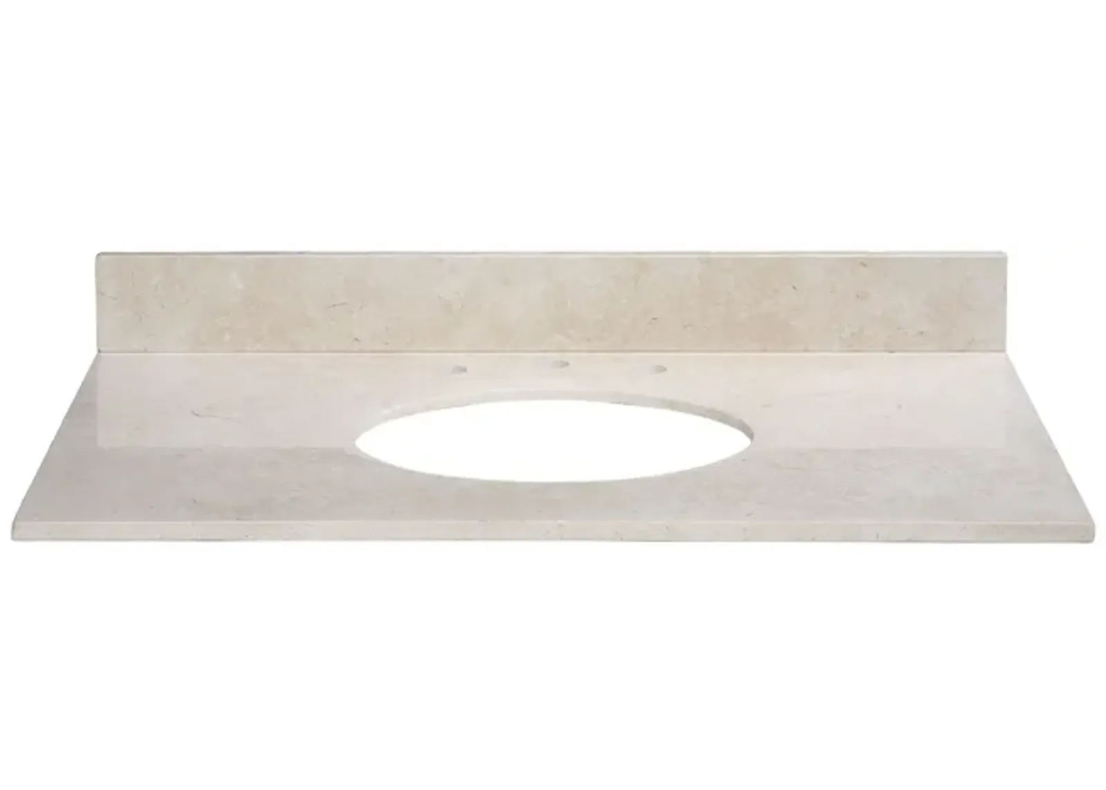 Stone Top - 37-inch for Oval Undermount Sink - Galala Beige Marble