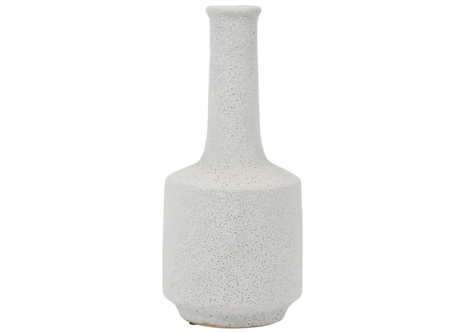 Clay, 16" Volcanic Texture Vase, White