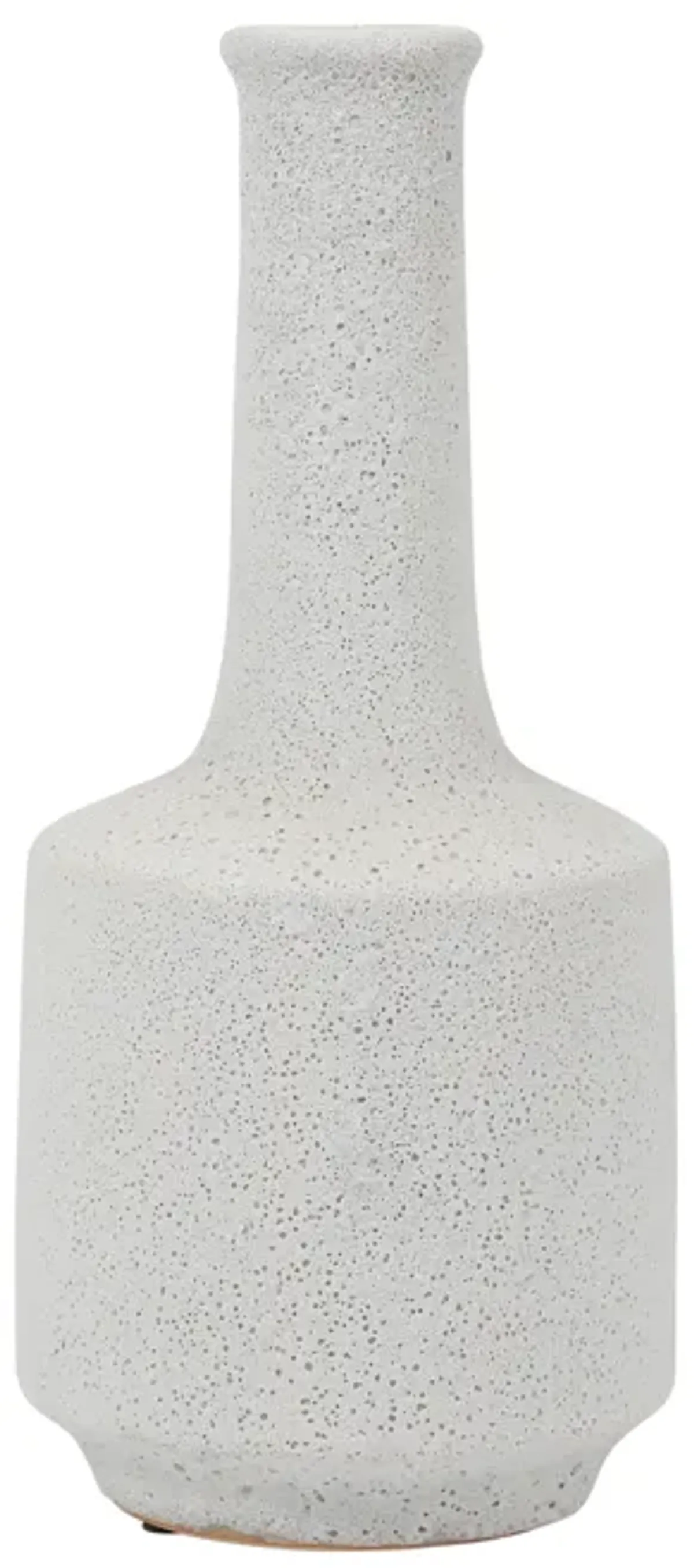 Clay, 16" Volcanic Texture Vase, White