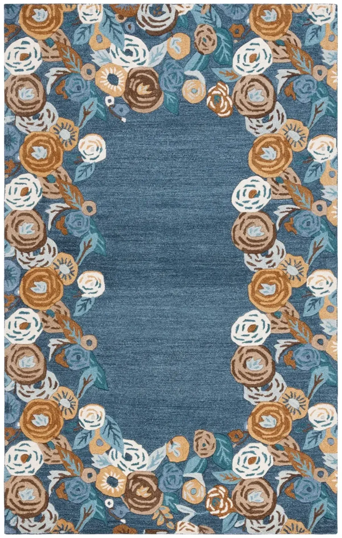 CHELSEA HOOKED RUG 292 BLUE  4' x 6' Small Rectangle Rug