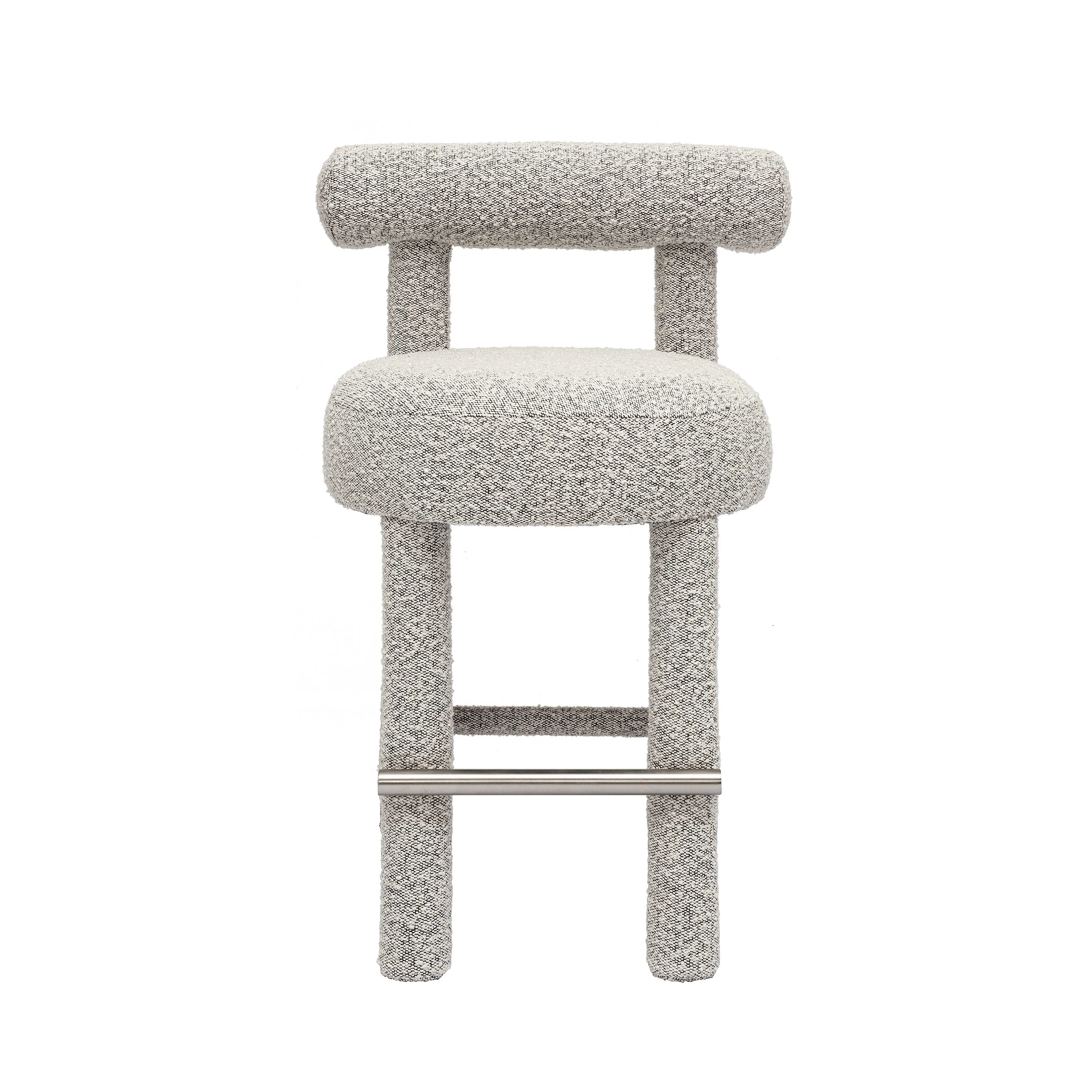 Carmel Black & White Boucle Counter Stool