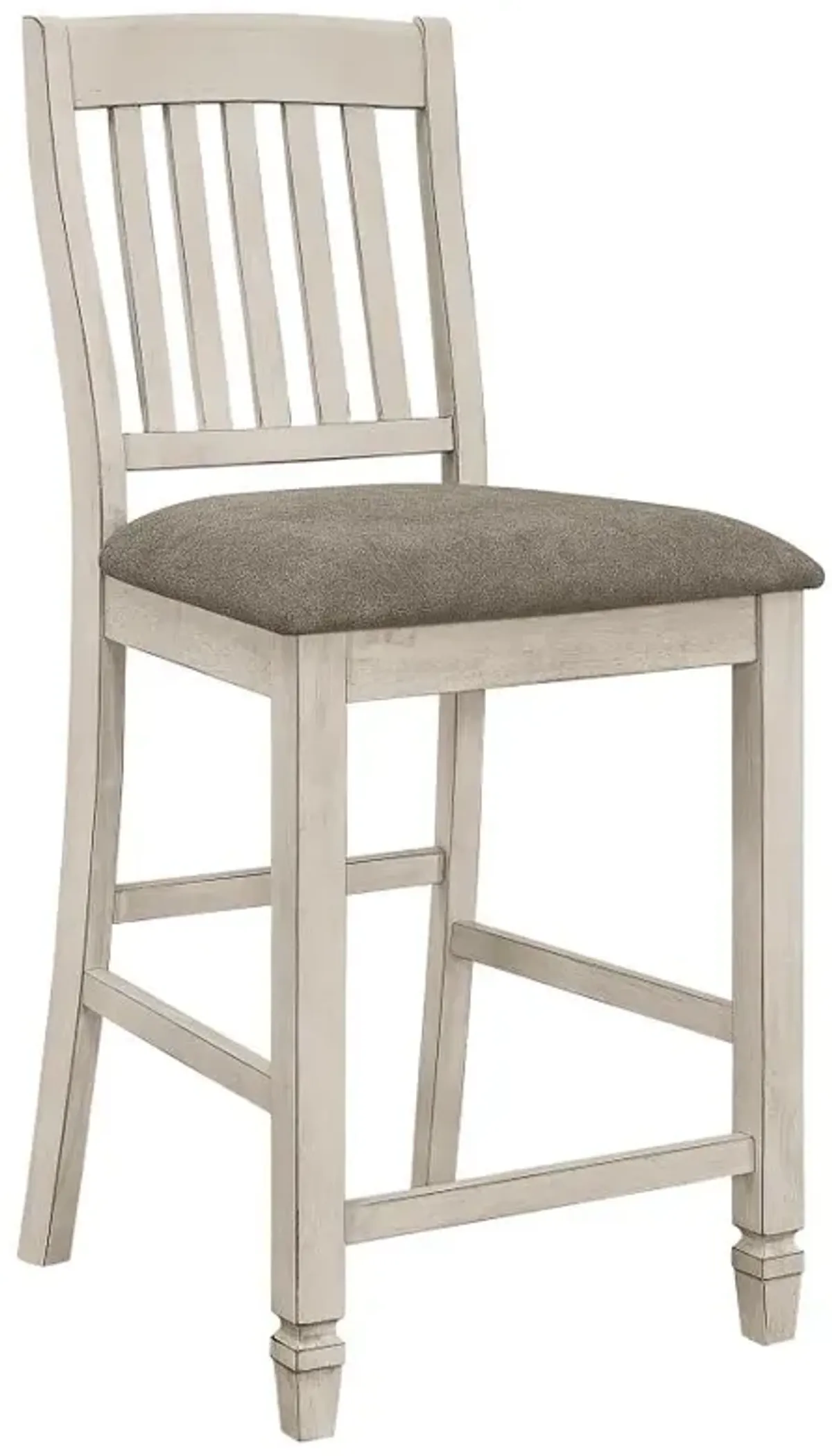 Sarasota Slat Back Counter Height Chairs Grey and Rustic Cream (Set of 2)