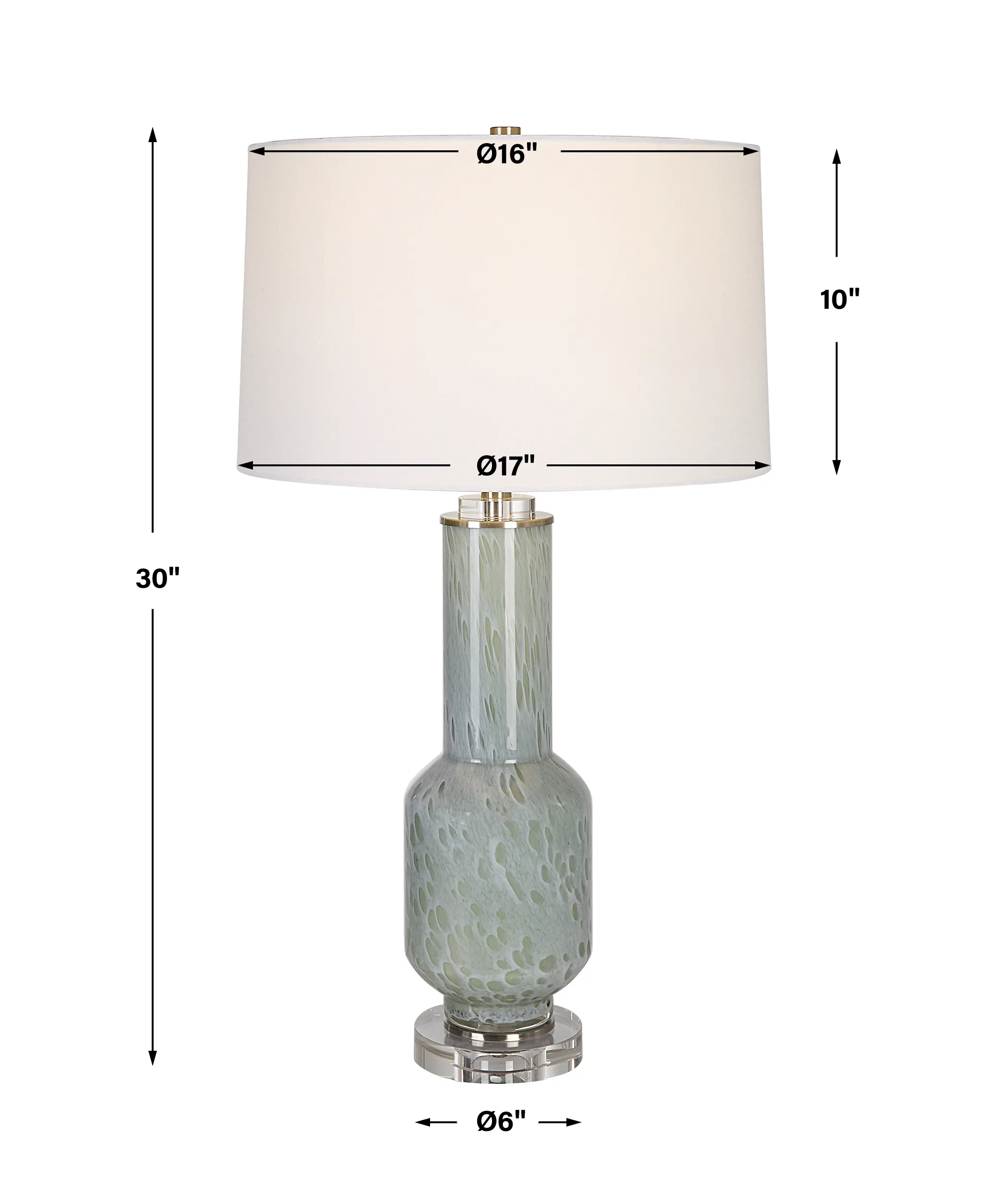 Imperia Aqua Gray Table Lamp