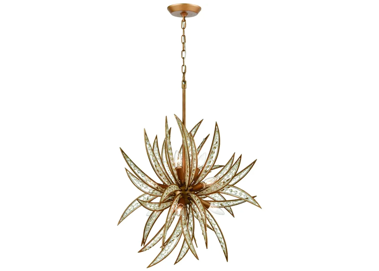 Naples 26" Wide 8-Light Chandelier - Matte Gold