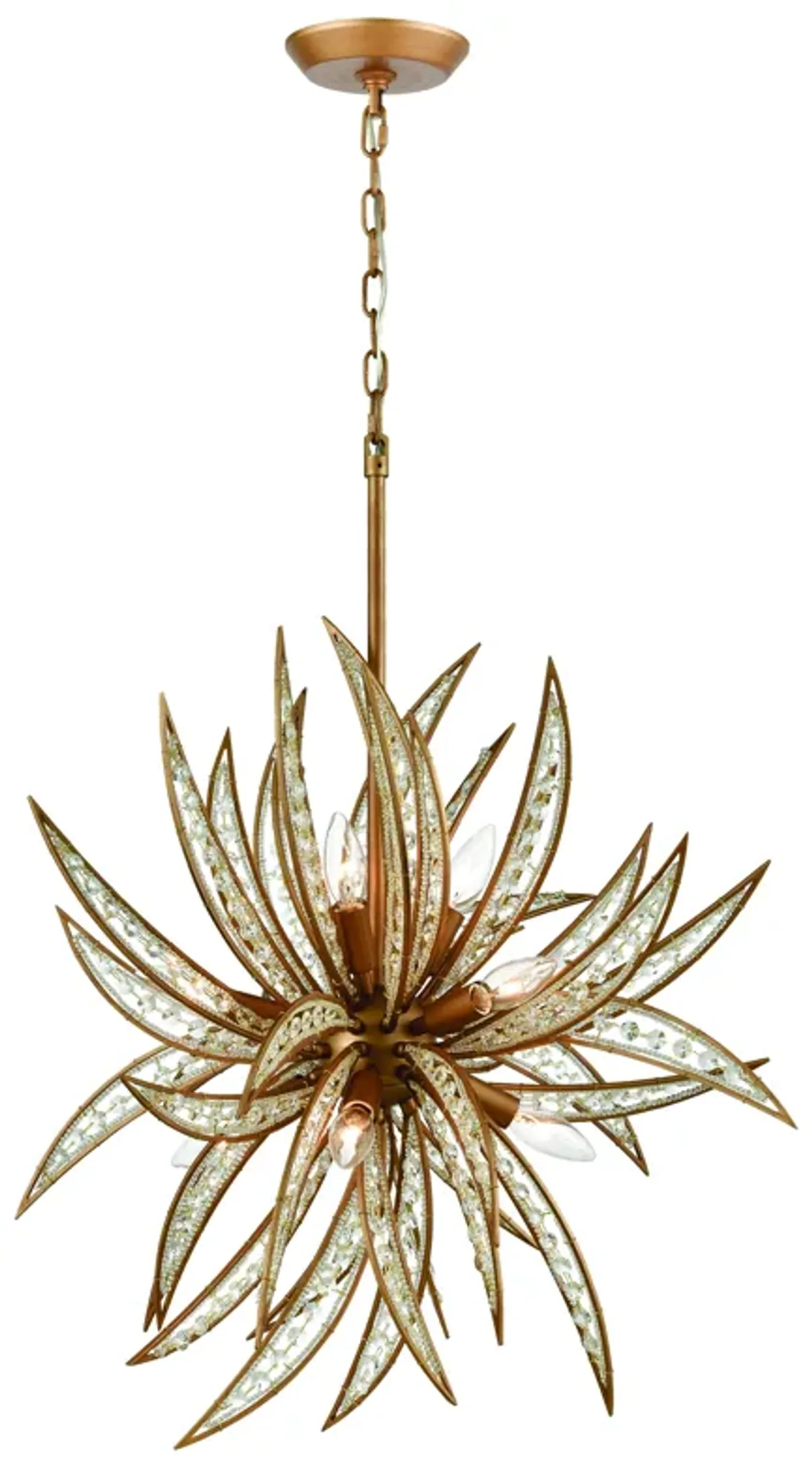 Naples 26" Wide 8-Light Chandelier - Matte Gold