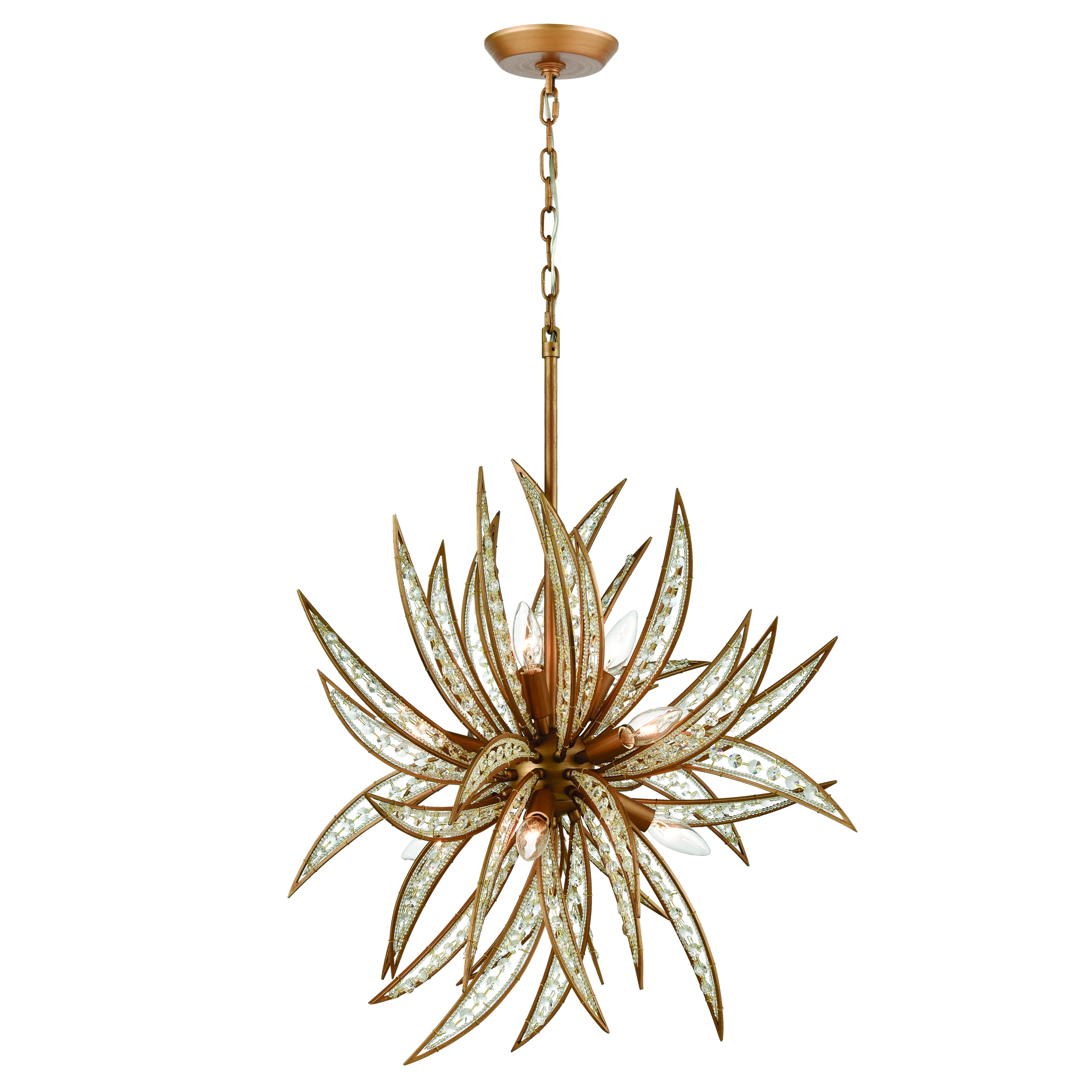 Naples 26" Wide 8-Light Chandelier - Matte Gold