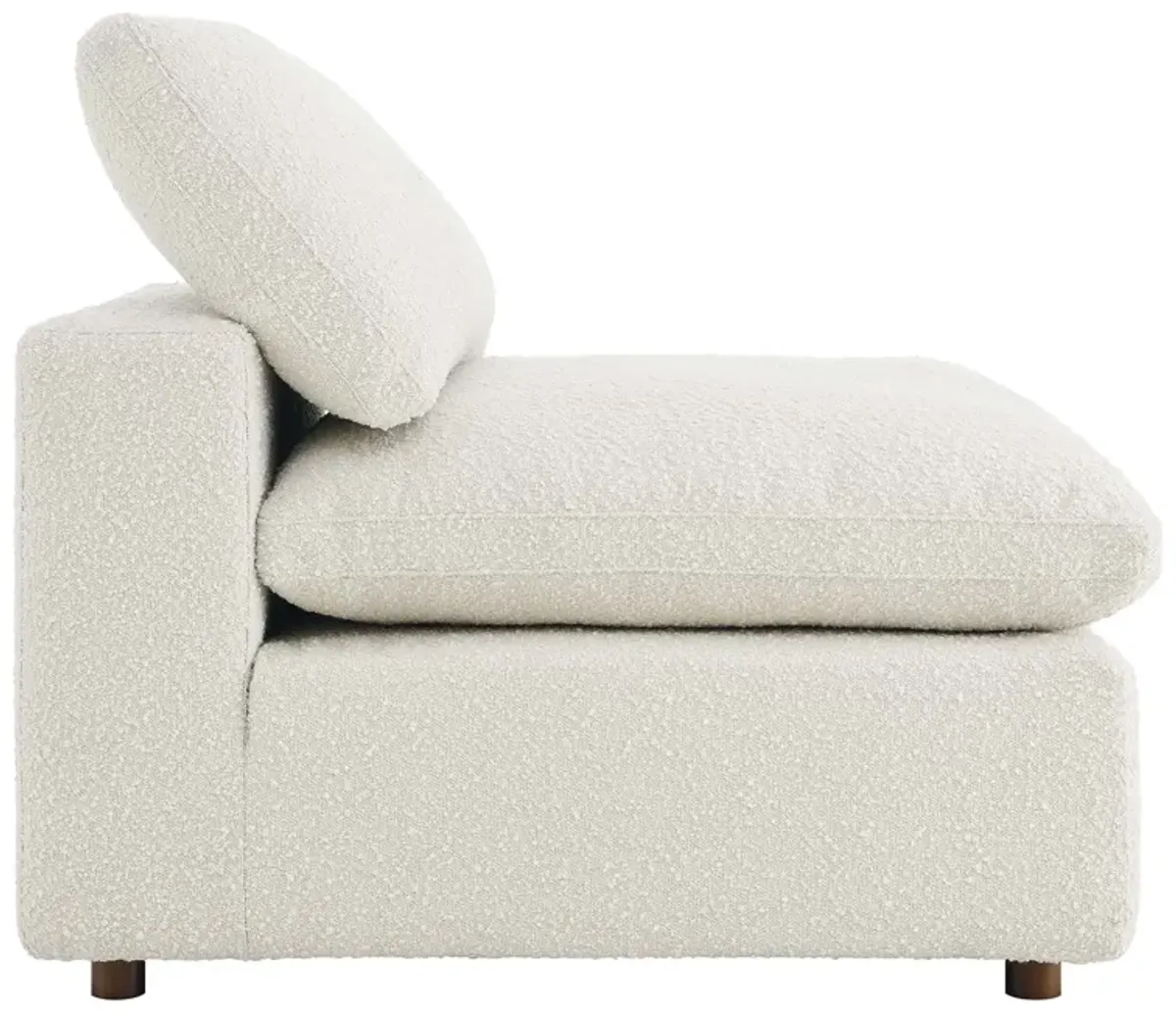 Commix Down Filled Overstuffed Boucle Fabric Armless Chair