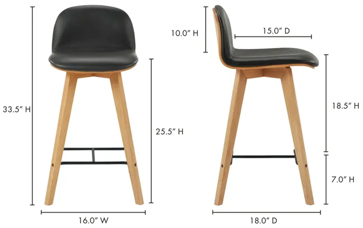 NAPOLI LEATHER COUNTER STOOL