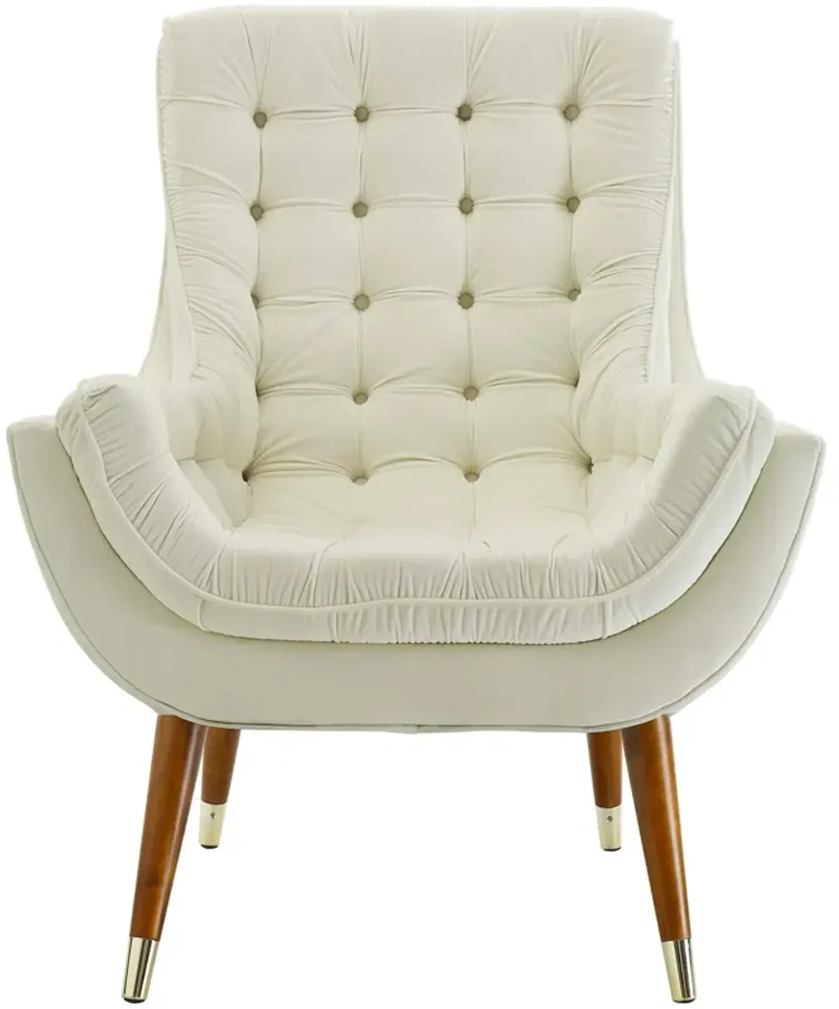 Suggest Button Tufted Performance Velvet Lounge Chair