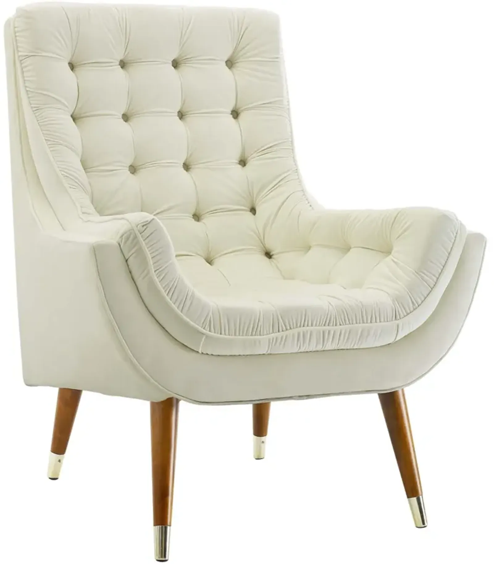 Suggest Button Tufted Performance Velvet Lounge Chair