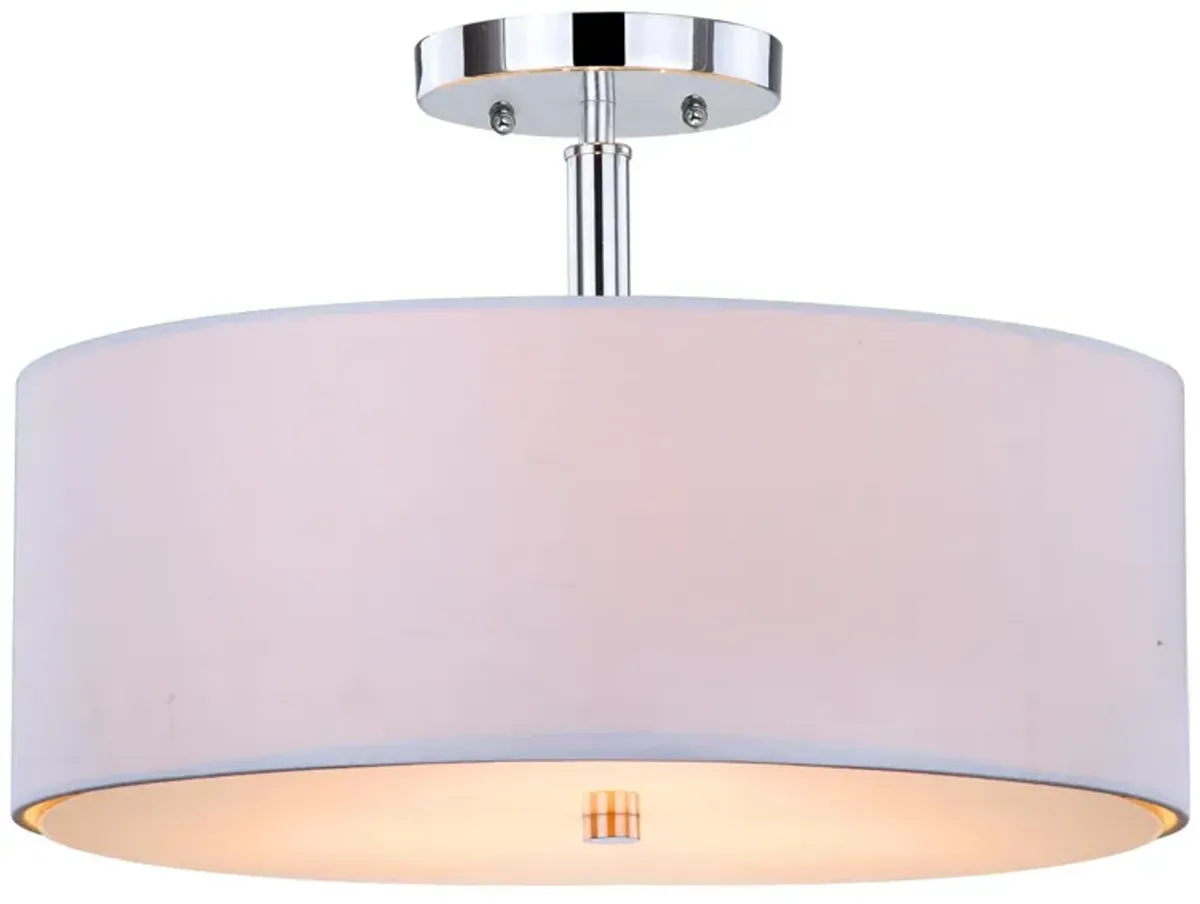 Clara 3 Light Semi Flush Drum Light