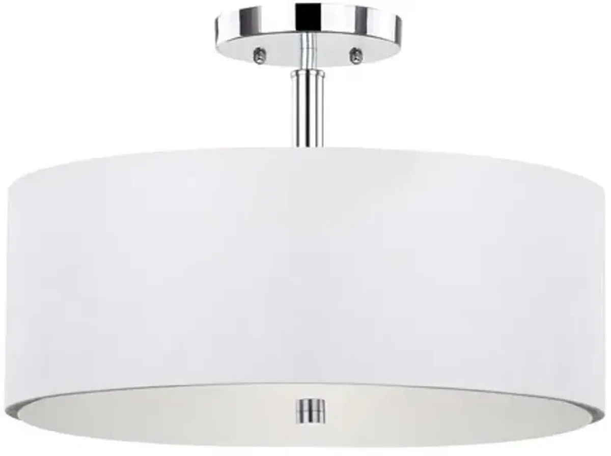 Clara 3 Light Semi Flush Drum Light