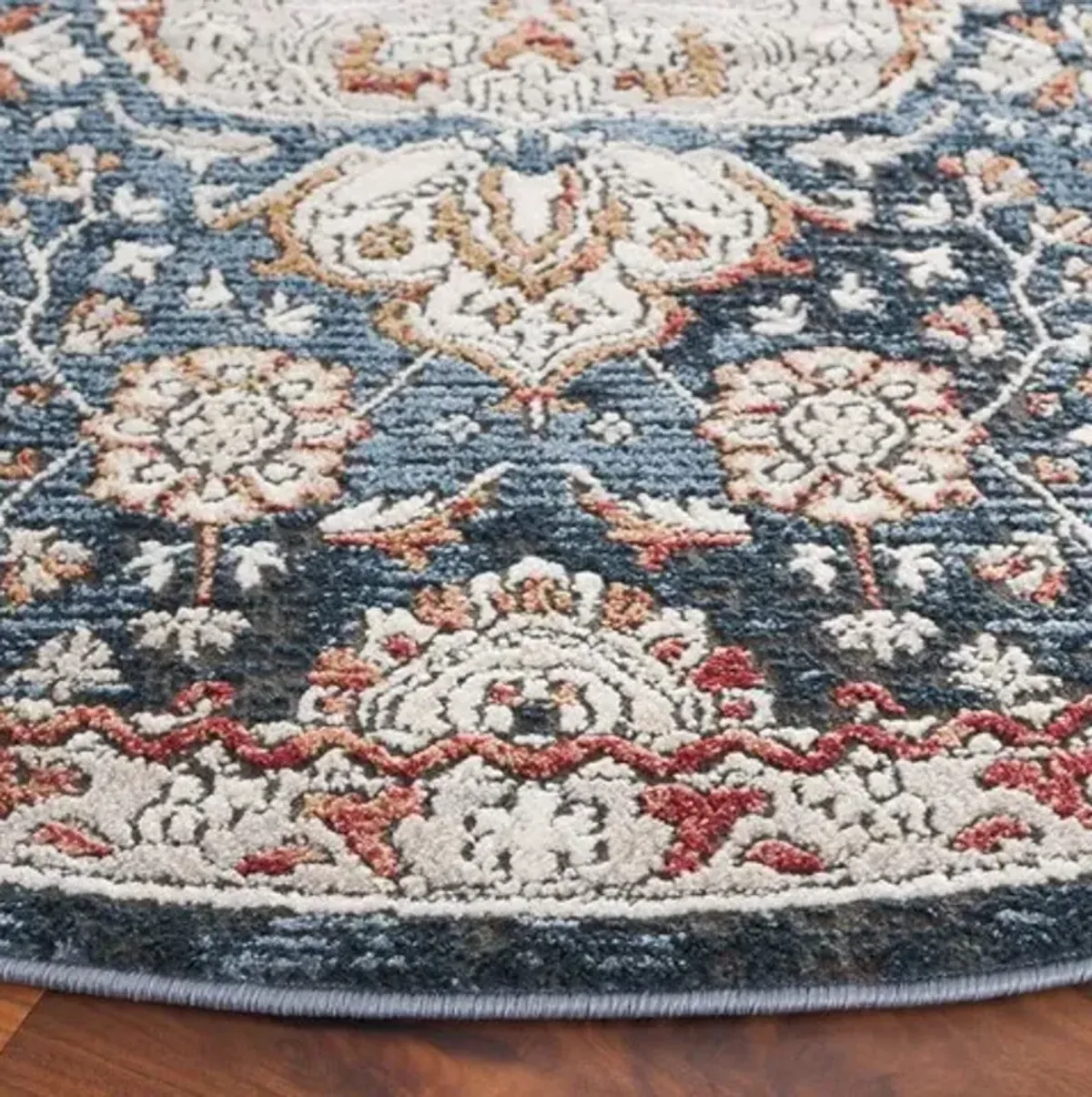 ROSEWOOD 104 Blue 6'-7' X 6'-7' Round Round Rug