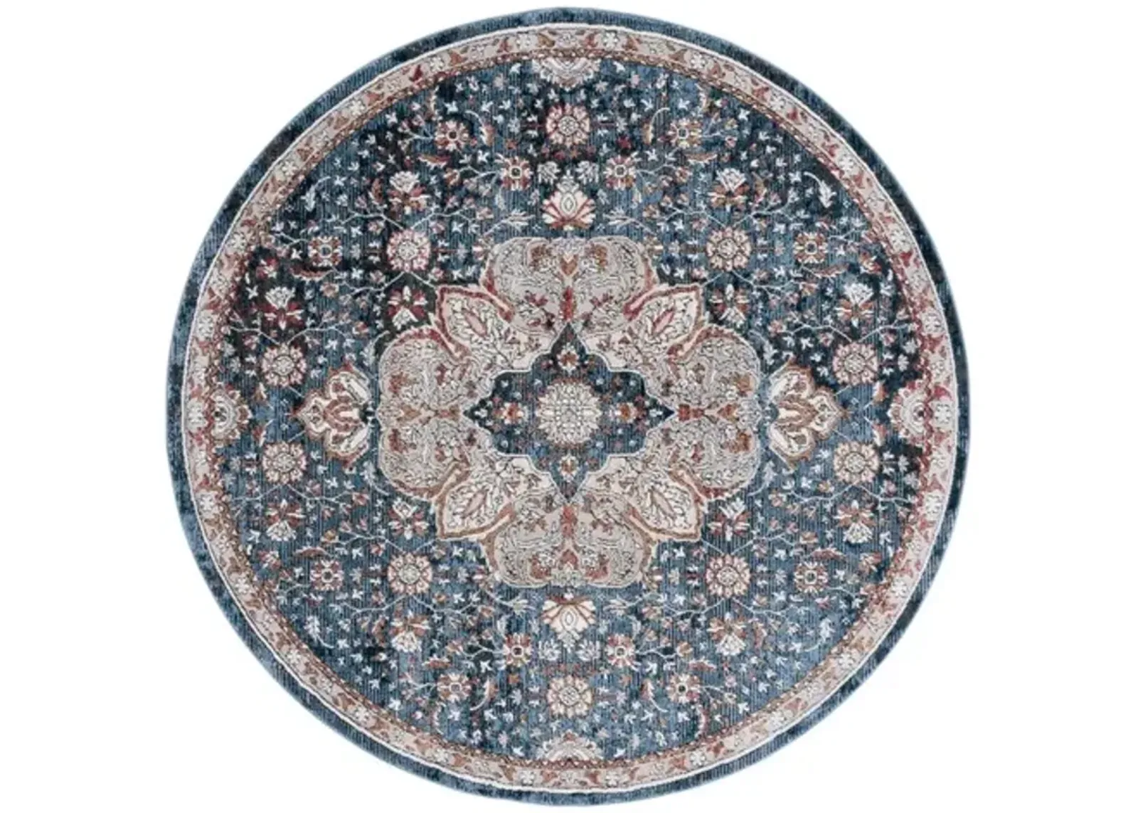 ROSEWOOD 104 Blue 6'-7' X 6'-7' Round Round Rug