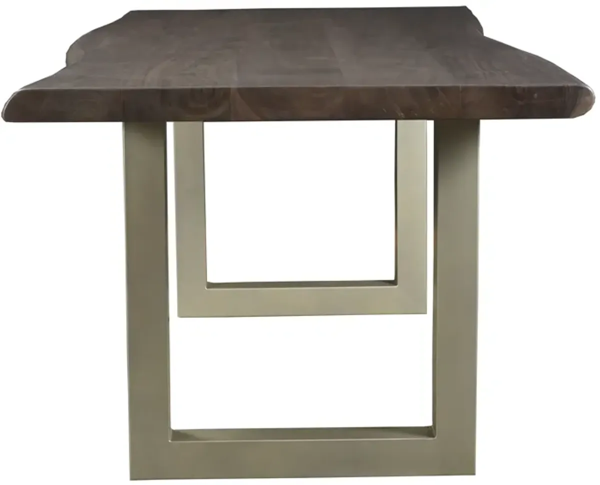 TAJ Dining Table - Vinegar Matte Top/ U Tube Metal Base