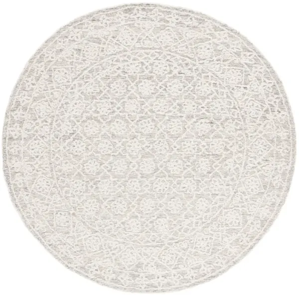 EBONY 208 GREY  6' x 6' Round Round Rug