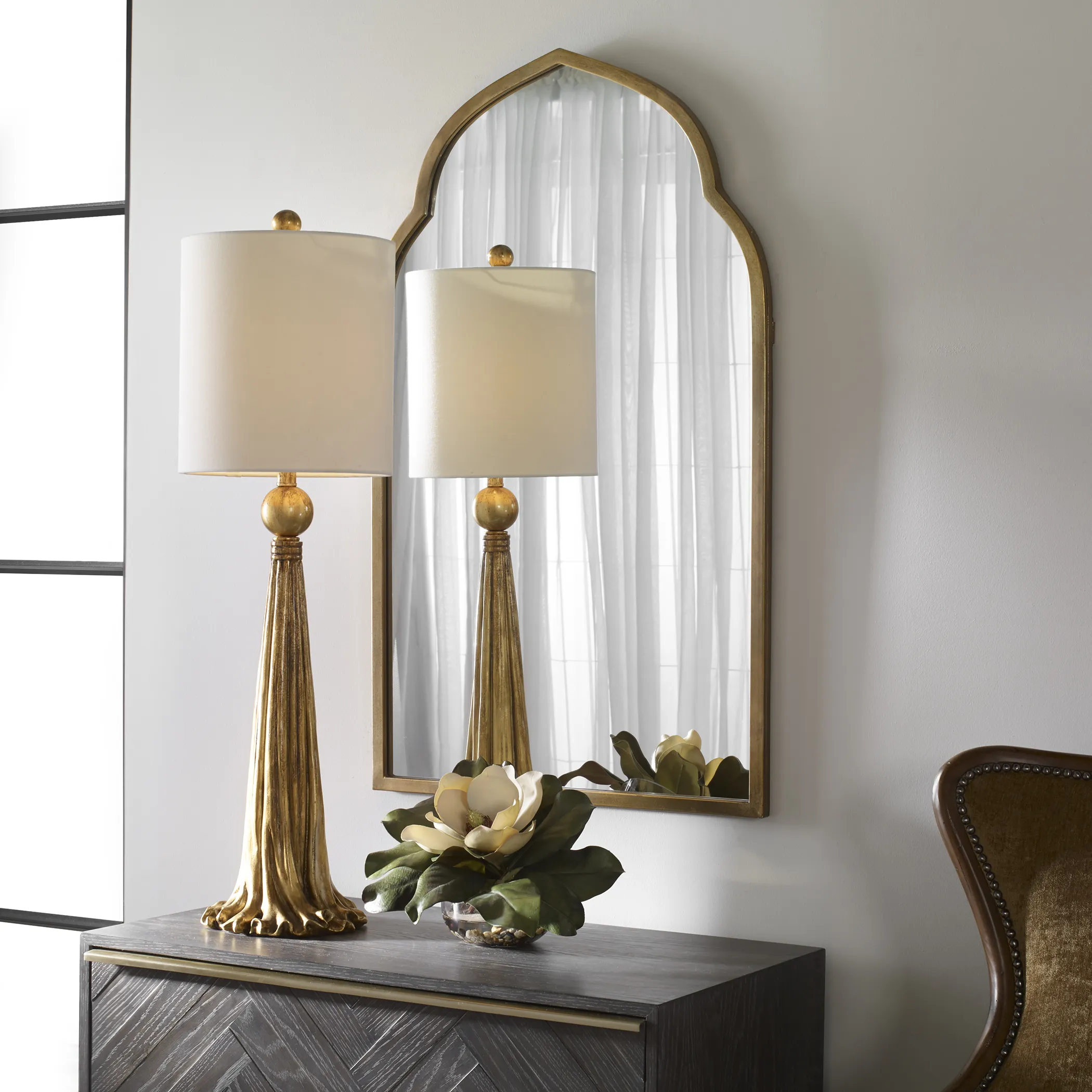 Paravani Metallic Gold Lamp